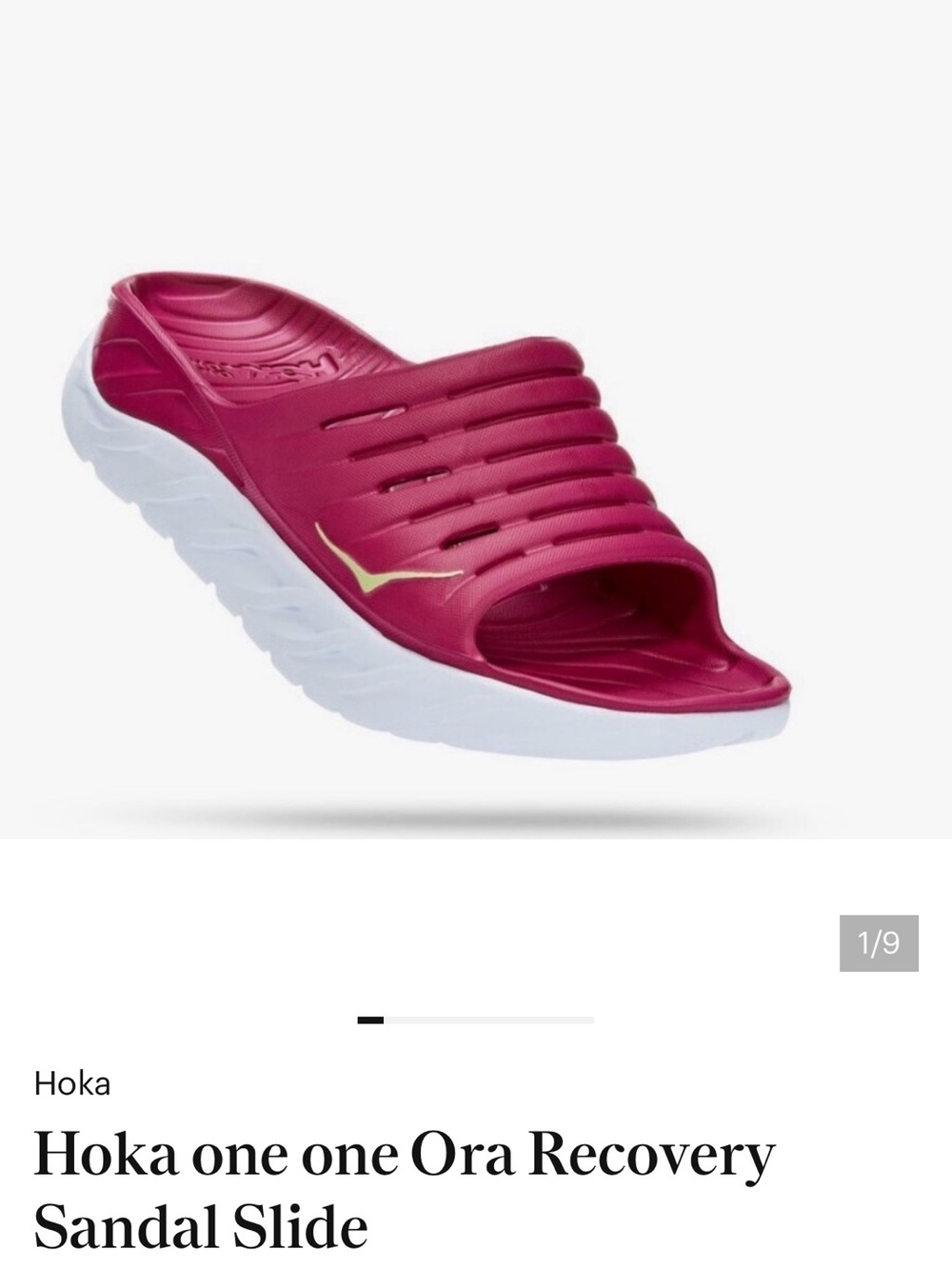 Hoka One One Ora Recovery Slide — Magenta with White Sole
